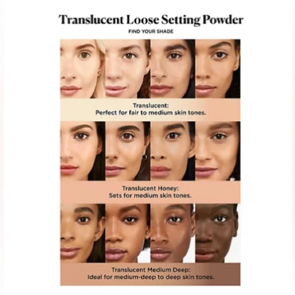 NEW-Laura Mercier Guiding Star Translucent Loose Setting Powder & Puff.